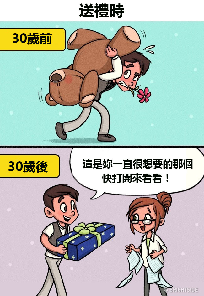 13個「女人一過30歲就會對愛情大改觀」的中肯插畫　 30歲後「跟另一半恩愛」時....