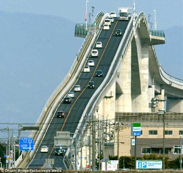 你敢開上去嗎？超狂大橋「陡坡比雲霄飛車恐怖」　上橋後「絕佳美景映入眼簾」跟天公借膽也要去