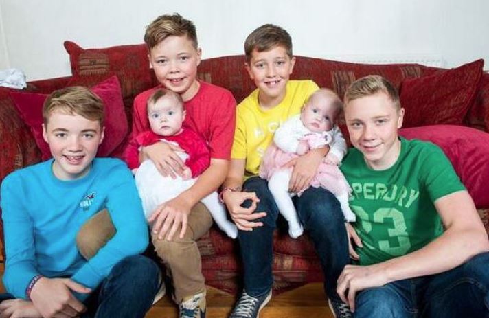 她短短2年「生下兩對雙胞胎兒子」！第3胎產檢醫生宣布「500000分之1超罕見機率」轟動全球