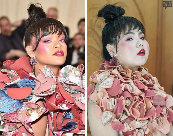 泰國網紅「超低成本Cosplay」爆紅全球！只用青菜＋鍋子「完美變身范冰冰」讓網友跪了