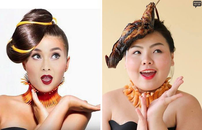 泰國網紅「超低成本Cosplay」爆紅全球！只用青菜＋鍋子「完美變身范冰冰」讓網友跪了