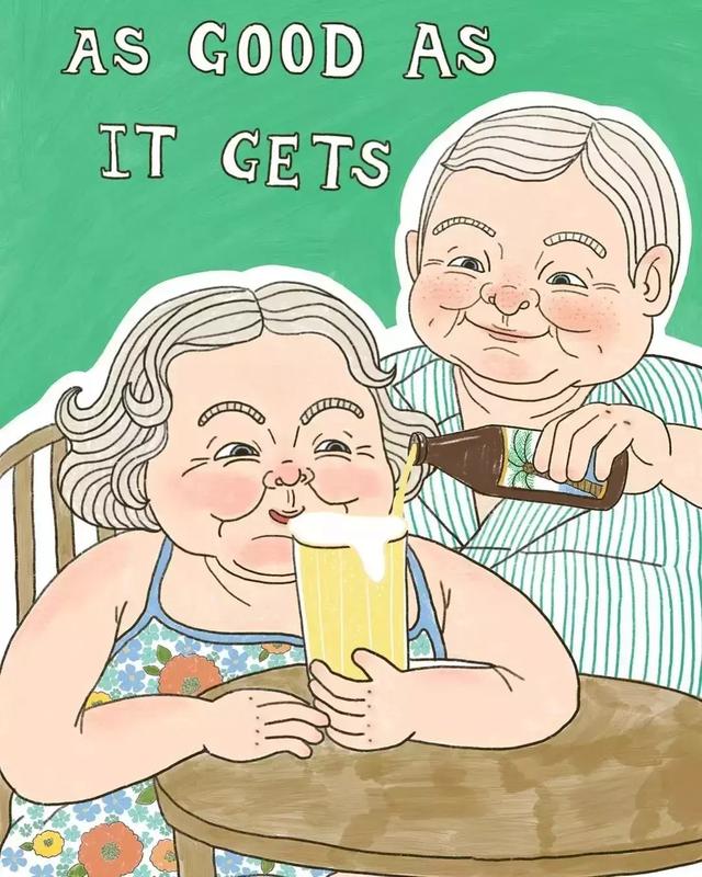 愛情的插畫：即使80歲了你就是我「最熱愛的全世界」，在溫柔的日常中擁有彼此
