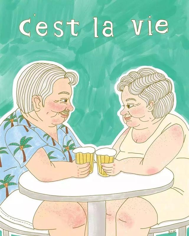愛情的插畫：即使80歲了你就是我「最熱愛的全世界」，在溫柔的日常中擁有彼此