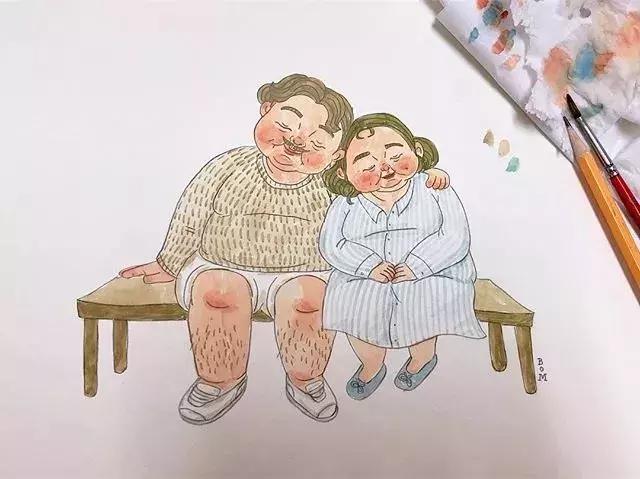 愛情的插畫：即使80歲了你就是我「最熱愛的全世界」，在溫柔的日常中擁有彼此