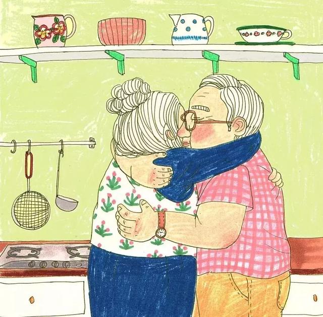 愛情的插畫：即使80歲了你就是我「最熱愛的全世界」，在溫柔的日常中擁有彼此