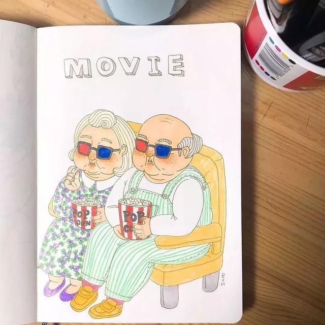 愛情的插畫：即使80歲了你就是我「最熱愛的全世界」，在溫柔的日常中擁有彼此