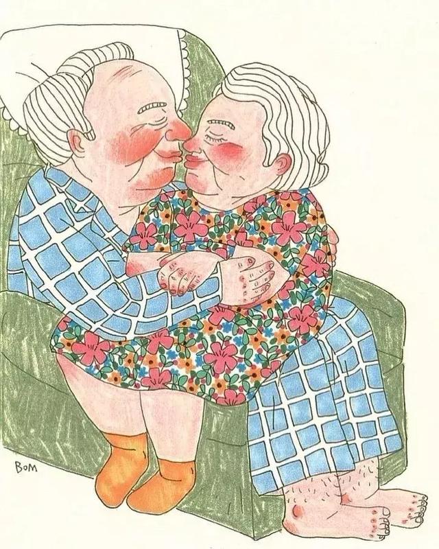 愛情的插畫：即使80歲了你就是我「最熱愛的全世界」，在溫柔的日常中擁有彼此