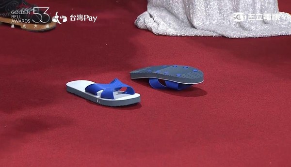 【金鐘獎】會不會得獎？許效舜現場「丟藍白拖」擲筊問神明　一見笑筊「失控脫稿反應」全場笑瘋