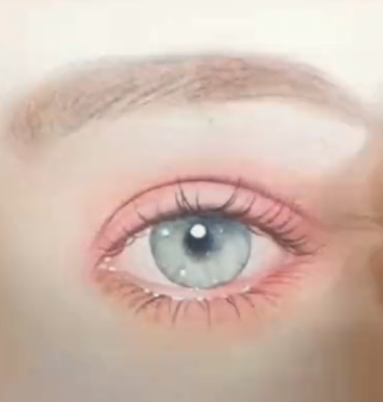 一眼萬年！「迷人眼睛」竟是水彩畫 深邃眼眸看一眼就迷住： 眼波流轉皆是畫