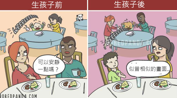 19張「當爸媽前vs.當爸媽後」巨大差別插畫!禮拜一到了「崩潰老爸解脫反應」天下父母超有感