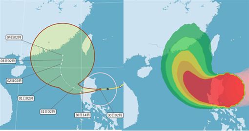 可能侵台！玉兔颱風回頭北轉「豪大雨連下4天」　 氣象局呼籲：共伴效應「降雨狂襲這些地區」