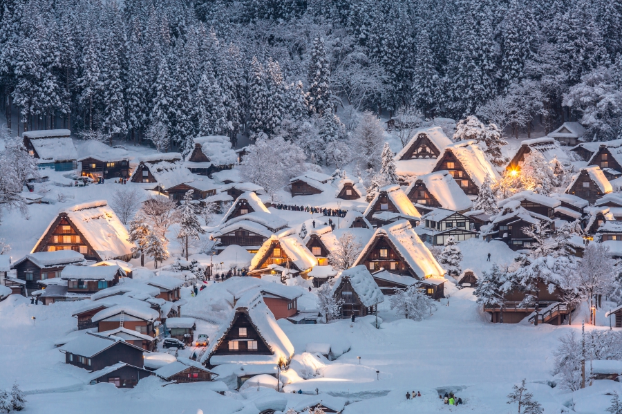 冬天旅遊勝地！日本最美鄉村「合掌村」此生必去  114棟茅草房「夜晚點燈雪景」美翻：彷彿走進童話中