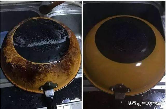 鍋底總是「髒乎乎」，清洗起來太麻煩，用這一招，黑垢一擦就掉
