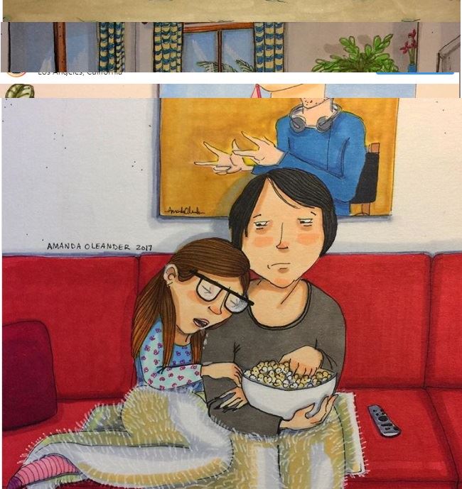 最喜歡賴在他身上「聞對方的味道」　18張「這就是真愛」的情侶日常插畫