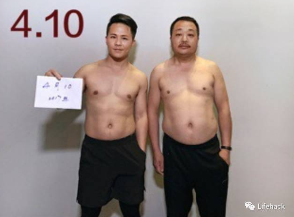 揪老爸減肥！啤酒肚父子「用照片紀錄健身過程」　肥肚慢慢消風最後一張「老爸超明顯6塊肌」帥炸！