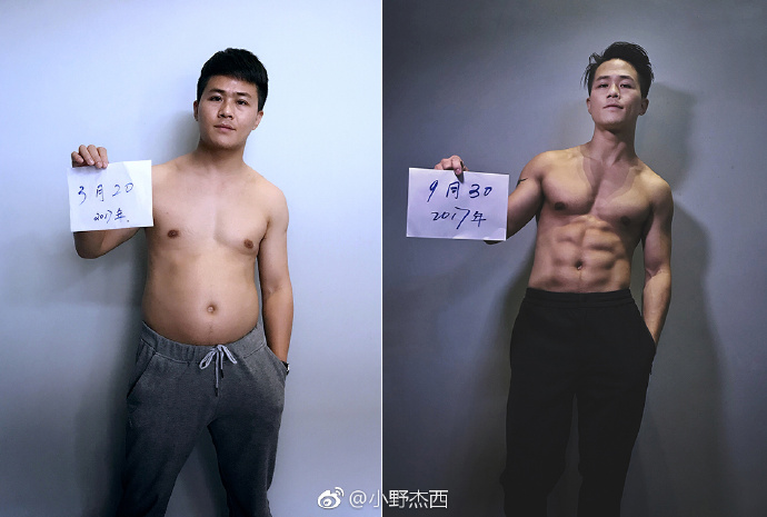 揪老爸減肥！啤酒肚父子「用照片紀錄健身過程」　肥肚慢慢消風最後一張「老爸超明顯6塊肌」帥炸！