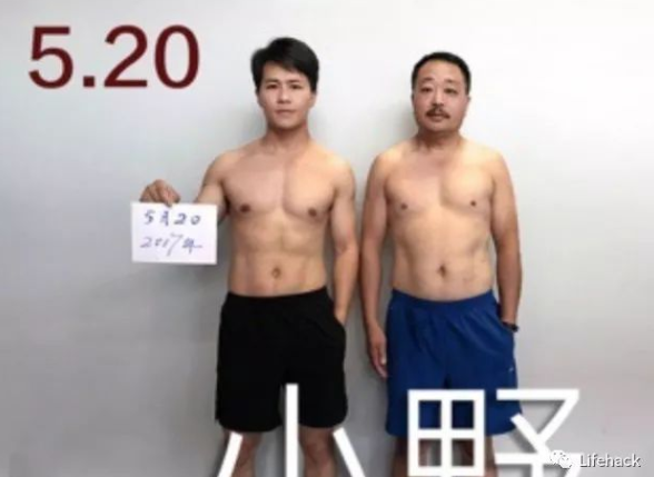 揪老爸減肥！啤酒肚父子「用照片紀錄健身過程」　肥肚慢慢消風最後一張「老爸超明顯6塊肌」帥炸！