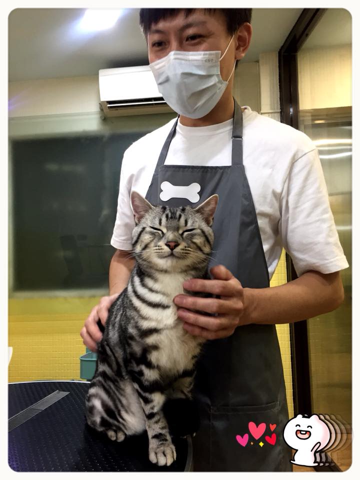 嘟嘴嘴「偷啾美容師」！主子「當媽面放閃」她傻眼：你是來洗澡的...