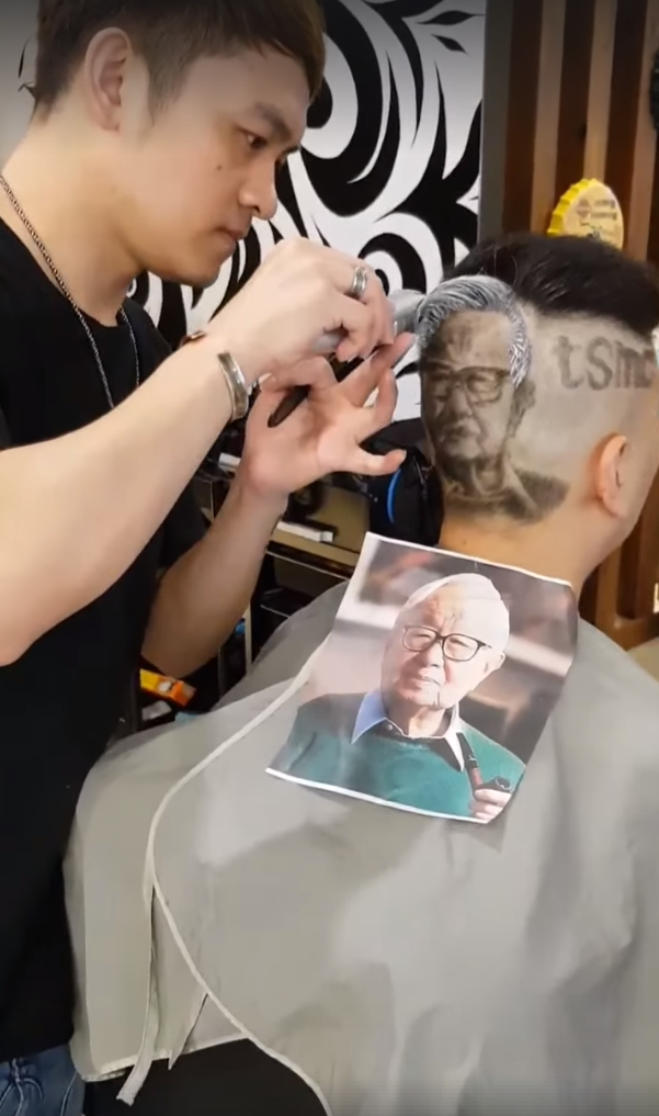 尾牙拚了!台積電員工「把張忠謀剃在後腦杓」 一轉到側面「最官腔驚喜」網笑:這年終不得了