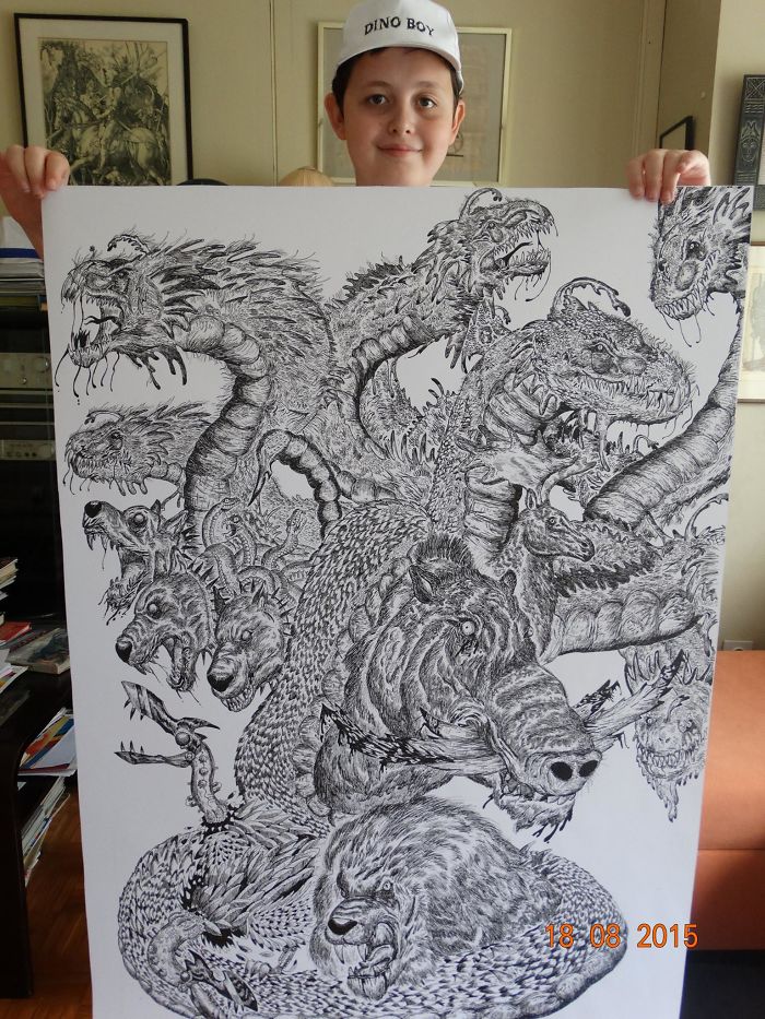 8歲開畫展！他2歲開始畫動物「作品被收進百科全書」　16歲巨作「史前世界震撼全球」：天才中的天才