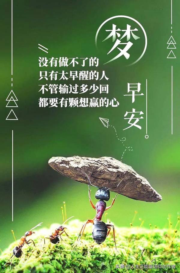 早安正能量：只要自己不倒，沒有人可以推倒我！