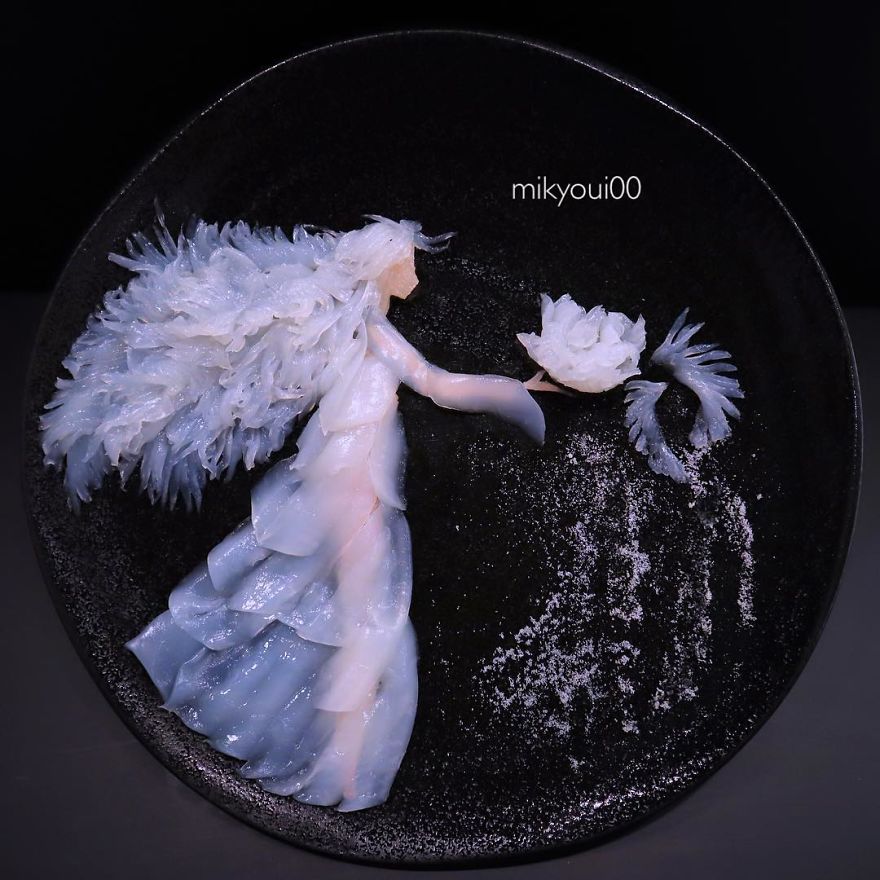日本爸爸為哄兒子吃飯「把生魚片變成夢幻畫作」！看到神話中「史詩級巨龍」30萬人讚爆：捨不得吃