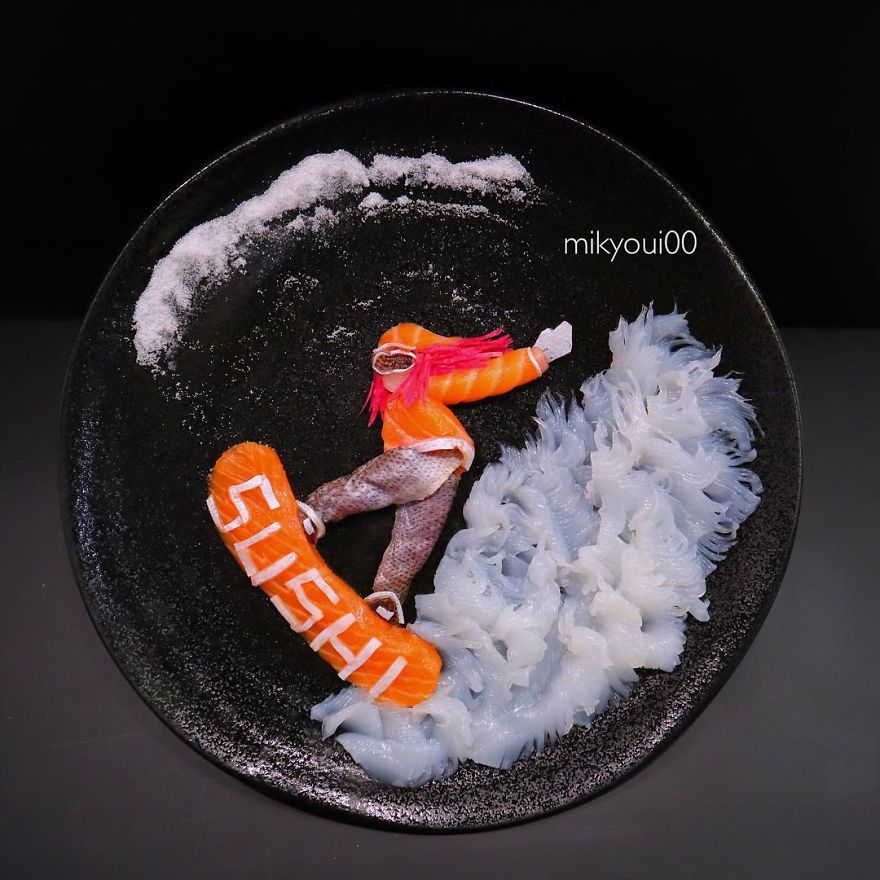 日本爸爸為哄兒子吃飯「把生魚片變成夢幻畫作」！看到神話中「史詩級巨龍」30萬人讚爆：捨不得吃
