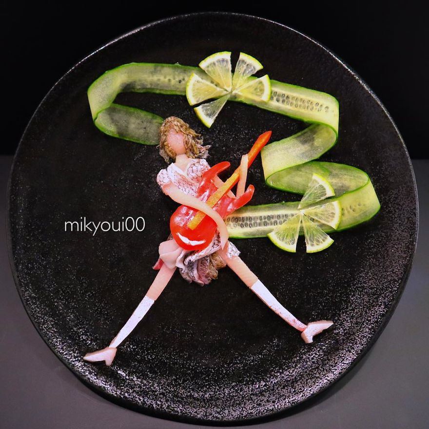 日本爸爸為哄兒子吃飯「把生魚片變成夢幻畫作」！看到神話中「史詩級巨龍」30萬人讚爆：捨不得吃