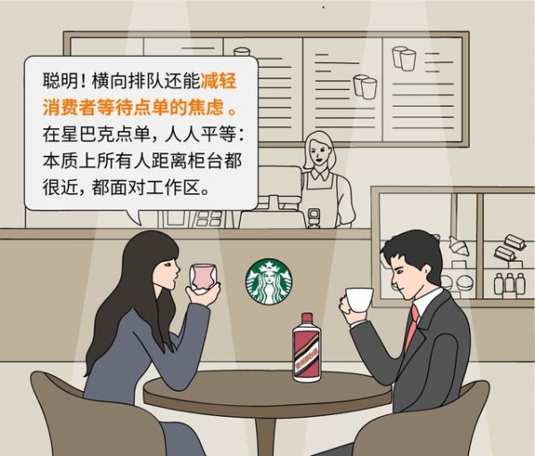 你有想過嗎？為何星巴克「橫著排隊」而麥當勞卻「直著排隊」呢？　簡單漫畫解析「全球大企業」成功秘訣！