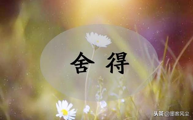 人生沒有捨就沒有得，失去的皆會以另一種方式還給你！