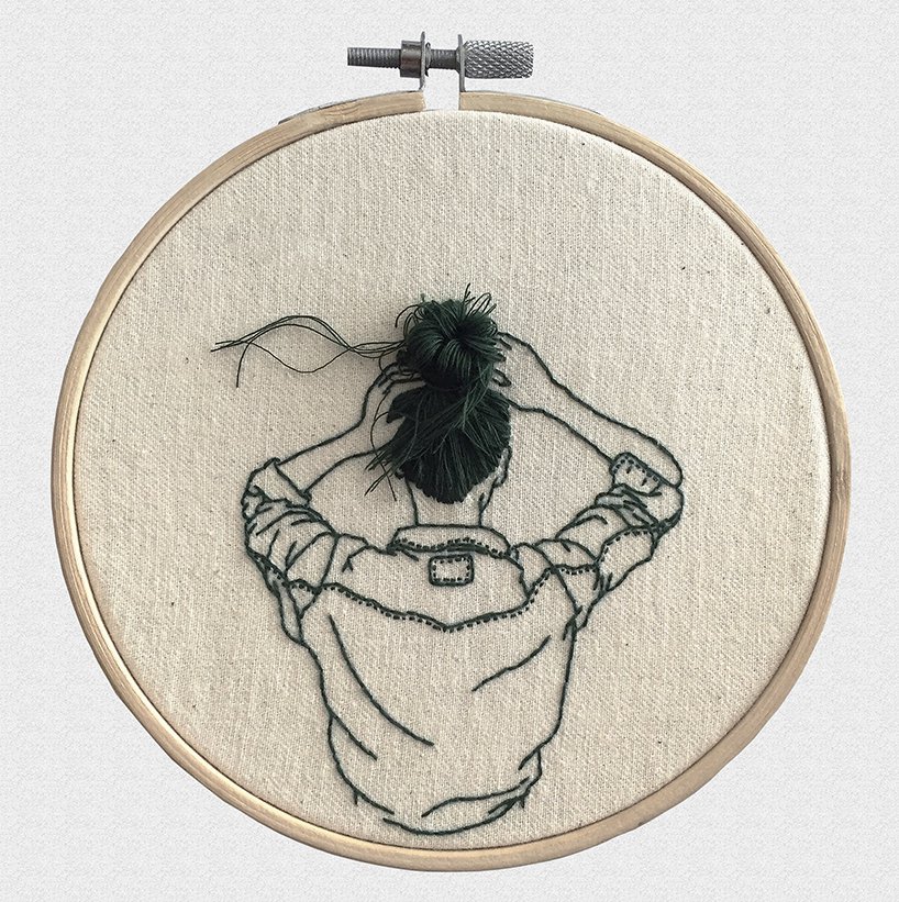 髮絲從布衝出來！她打造「唯美立體刺繡」爆紅　本尊是「電眼健康美女神」美翻網友：刺的是本人