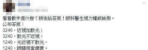 一張圖檢測視力問題！看到這4數字「眼睛0毛病」　出現這4碼「散光＋近視都中了」網驚呼：超準