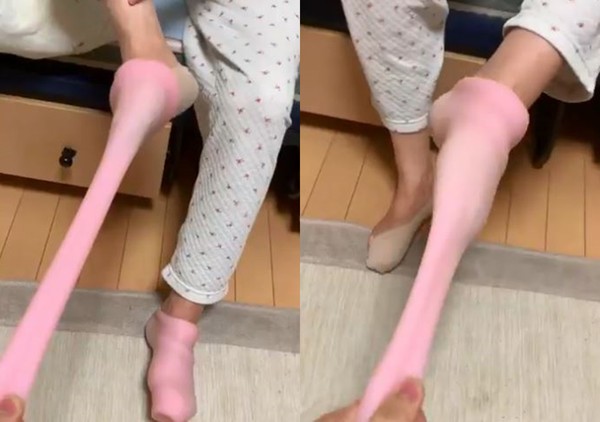 阿嬤腳底冷！到孫子房間「拿走粉紅色襪子」大讚：好保暖　網友一看笑翻「孩子會有陰影啊」