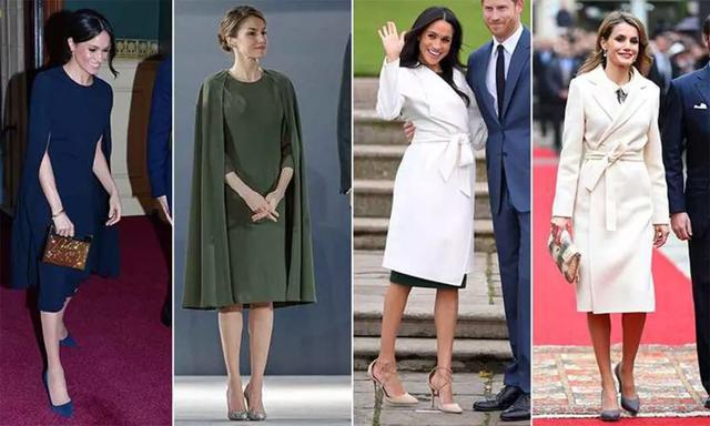 西班牙王后又穿「錯覺裙」,裙子像流水在變幻,凱特梅根都不是她的對手