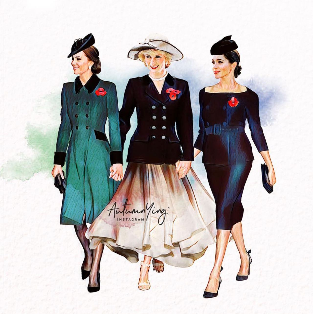 婆媳三人穿「同色系孕婦裝」：凱特端莊梅根高調，戴妃靠「沒型」取勝！