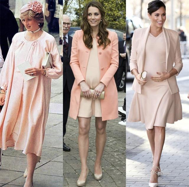 婆媳三人穿「同色系孕婦裝」：凱特端莊梅根高調，戴妃靠「沒型」取勝！