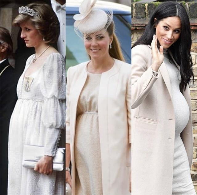 婆媳三人穿「同色系孕婦裝」：凱特端莊梅根高調，戴妃靠「沒型」取勝！