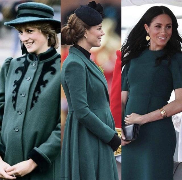 婆媳三人穿「同色系孕婦裝」：凱特端莊梅根高調，戴妃靠「沒型」取勝！