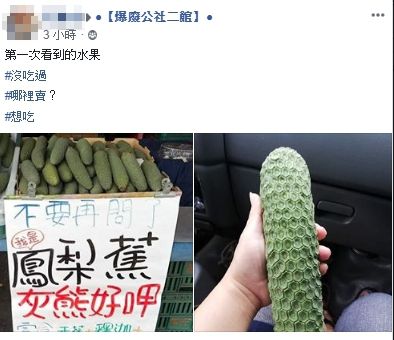 密集恐懼發作！水果攤驚見「長條狀神秘水果」　驚人來歷曝光「一切開景象」網看傻：好像姊夫