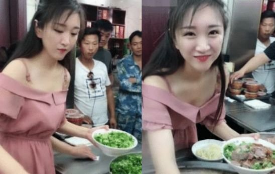 電眼美女煮麵「被封最美拉麵西施」爆紅全中國！粉絲慕名朝聖「終於見到本尊」秒看傻：我不想吃了