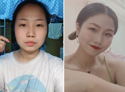 整形級化妝大賽開跑！正妹們瘋曬「上妝前VS上妝後」對比照　眼鏡宅妹「變身大眼氣質仙女」側顏美炸