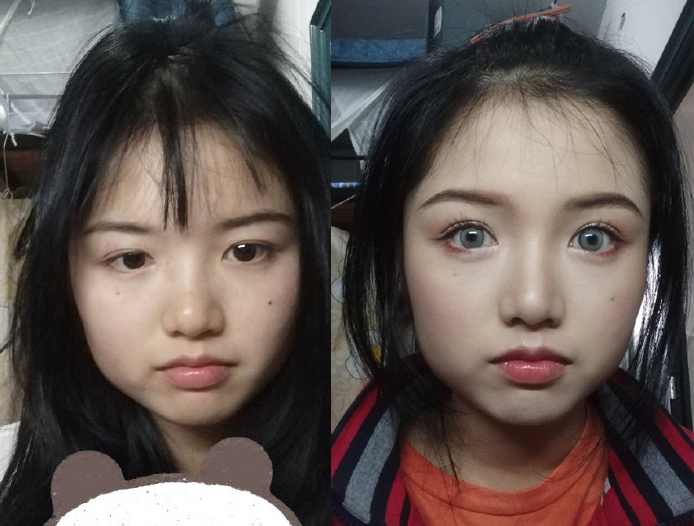 整形級化妝大賽開跑！正妹們瘋曬「上妝前VS上妝後」對比照　眼鏡宅妹「變身大眼氣質仙女」側顏美炸