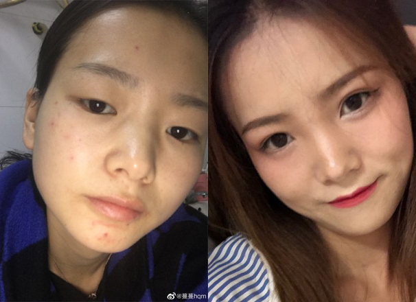 整形級化妝大賽開跑！正妹們瘋曬「上妝前VS上妝後」對比照　眼鏡宅妹「變身大眼氣質仙女」側顏美炸