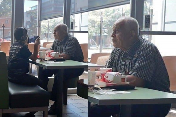 爺爺請吃麥當勞「孫子顧玩手機」不想聊天！他全程目睹「接著爺爺表情讓他鼻酸」：孩子你時間不多了