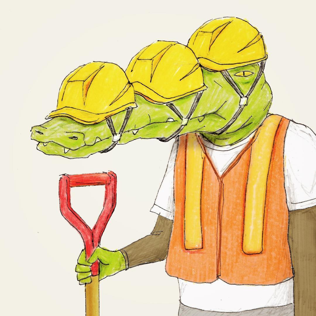 當鱷魚好心累!插畫家畫出「無奈鱷魚日常」爆笑又可憐 拍正面照「一看手機獵奇畫面」根本認不出