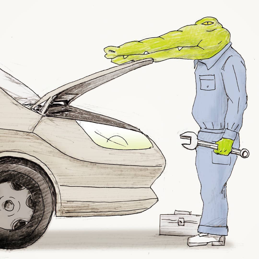 當鱷魚好心累!插畫家畫出「無奈鱷魚日常」爆笑又可憐 拍正面照「一看手機獵奇畫面」根本認不出