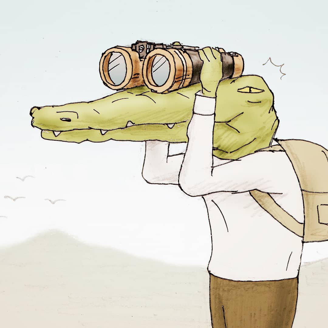 當鱷魚好心累!插畫家畫出「無奈鱷魚日常」爆笑又可憐 拍正面照「一看手機獵奇畫面」根本認不出