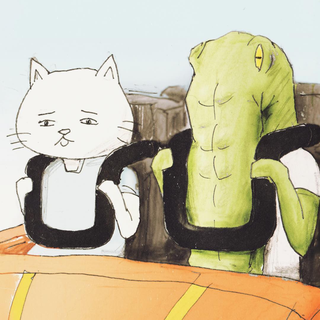 當鱷魚好心累!插畫家畫出「無奈鱷魚日常」爆笑又可憐 拍正面照「一看手機獵奇畫面」根本認不出