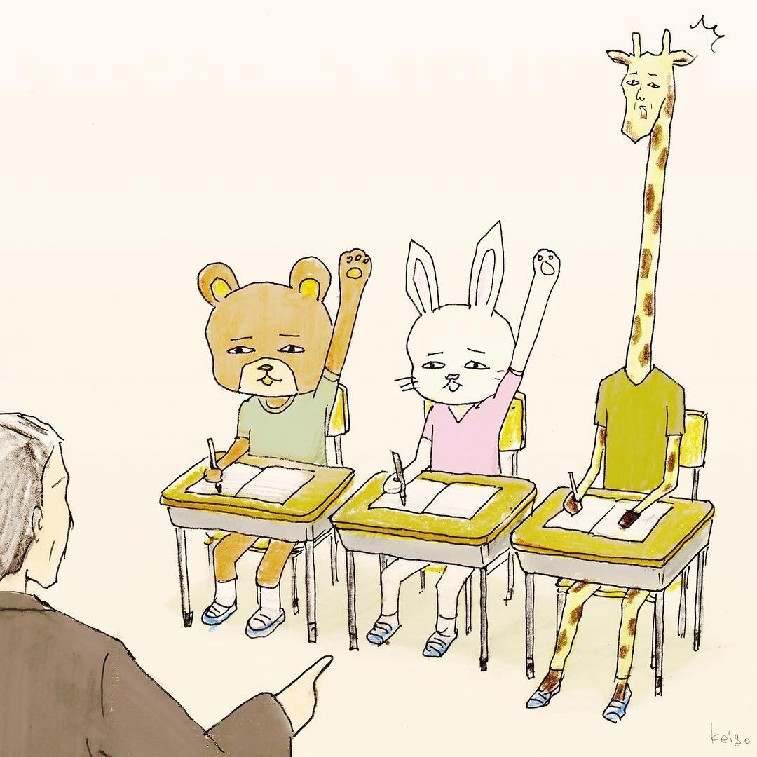 長太高錯了嗎！長頸鹿先生「脖子太長」的荒謬爆笑日常　下雨天撐傘面臨「史上最困難抉擇」網全笑翻