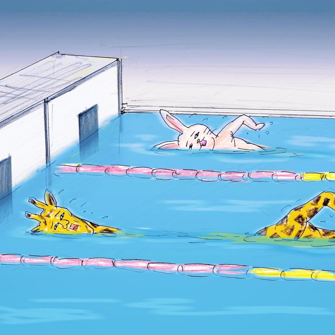 長太高錯了嗎！長頸鹿先生「脖子太長」的荒謬爆笑日常　下雨天撐傘面臨「史上最困難抉擇」網全笑翻